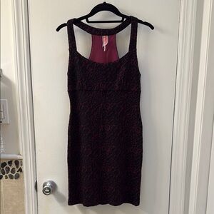 Chic Black and Red racer back Leopard Print Dress